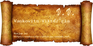 Vaskovits Viktória névjegykártya